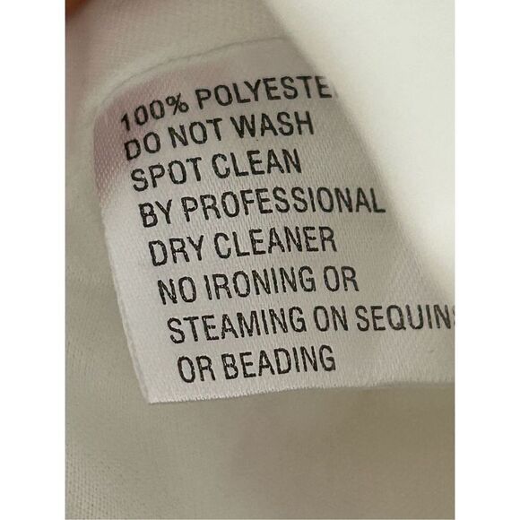 Ieena For Mac Duggal Cap Sleeve Belted A-Line Midi Dress White Women's Size 6 - Picture 12 of 12